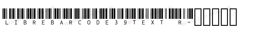 LibreBarcode39Text R字体转换